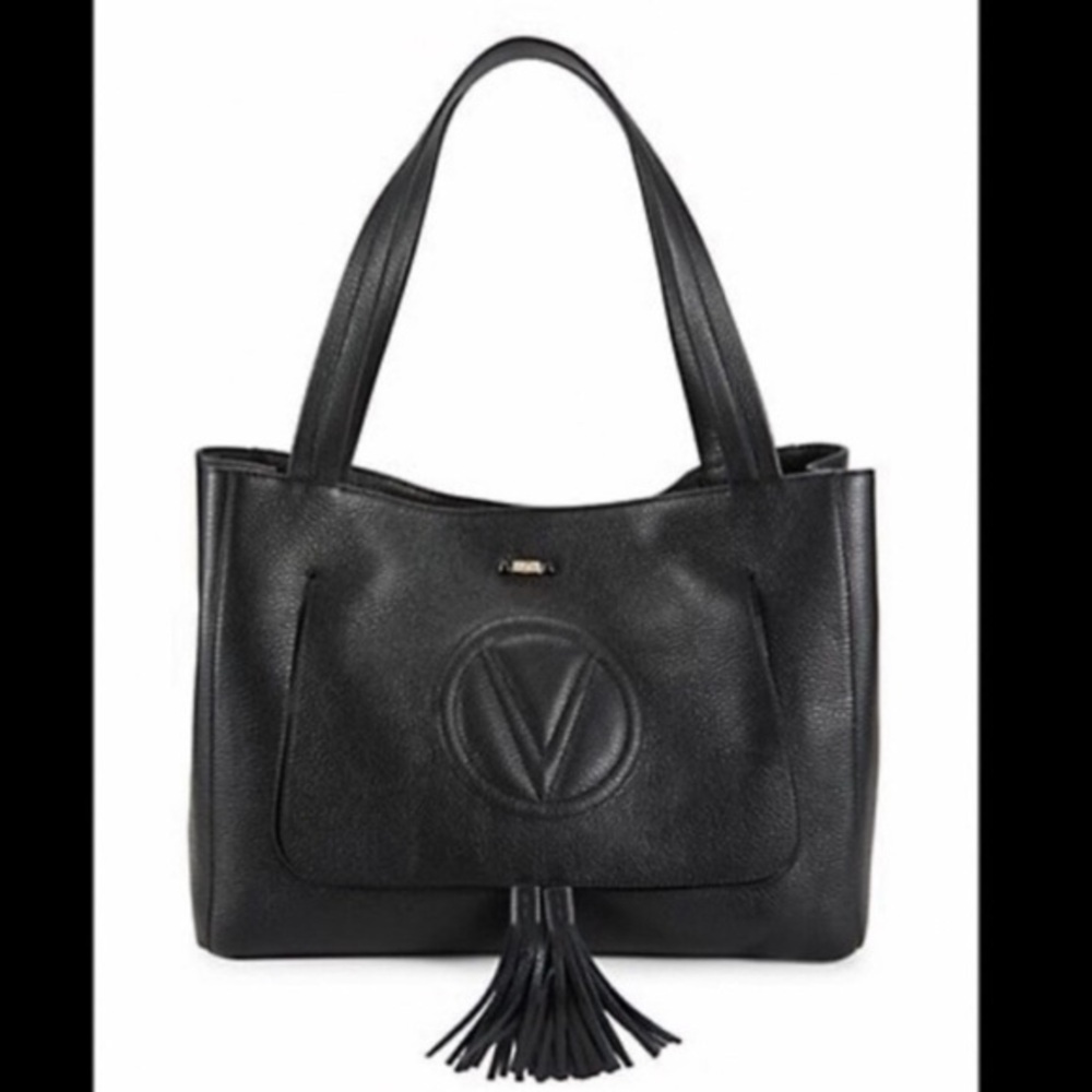 $500 Below Retail | Valentino Ollie Pebbled Leather Tassel Tote Luxury BRAND NEW